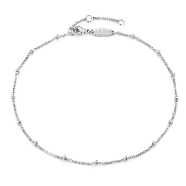 MEVECCO Anklet for Women Sliver Satellite Chain Sliver Plated Dainty