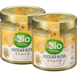 dmBio Organic Flower Honey from Germany - 2 Jars x 500g (35.27 oz) - Made in Germany