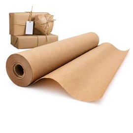 Papel Kraft, 12 pulgadas x 100 pies, Rollo de Papel Kraft, Rollo de Papel Café para Envoltura de Regalos, Postal, Arte de Pared, Manualidades, Tableros de Anuncios