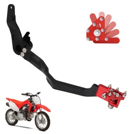 AnXin Motorcycle Rear Brake Pedal Foot Lever Folding Tip CNC for CRF110F 2013-2024 Red OEM 46500-KYK-305