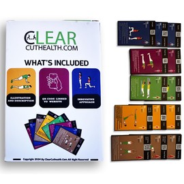 Clear Cut Health Workout Cards from Level 1(Beginner) to Level 3 (Advance) - Exercise Cards for Home Workouts, Fitness Cards for Exercise Routine for Men and Women to Reduce Bodyweight