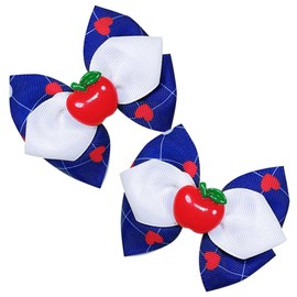 FRCOLOR 2pcs Girl Bow Hair Clips Ribbon Barrettes for Fine Hair Non Slip Side Bang Hairgrips and Party Wear