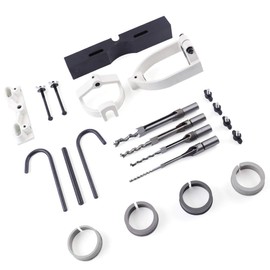 Woodworking Bench Mortiser Square Hole Chisel Drilling Machine, Square Hole Chisel Locator Tool Kit Location Tool Tenon Joint Mortising Attachment Chisel Bit Mortise Tenon Drill