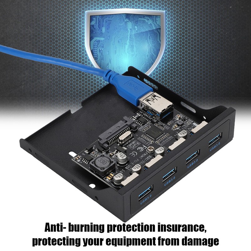 PCI-E to 4xUSB3.0 for NEC720201 Chip Front Floppy Bay Adapter