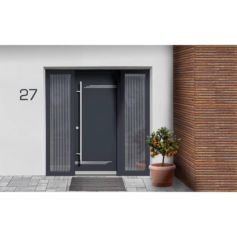Metzler Modern House Number Made of Solid Steel – Modern