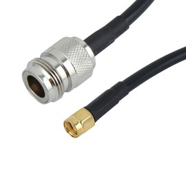 uxcell 15.7 Inch Black N Type Female to RP-SMA Male Cable RG58 Low Loss Connector Cord Fit for WiFi 4G Router Gateway Receiver Radio Transmitters Antenna