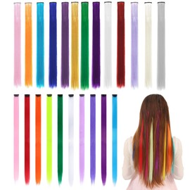 Beauty PLAYER Wig, Seal Extension, One Touch Color Extension, Red, Children's Extensions, Set of 10, One-touch Easy to Wear, Clip-on Wig, Hair Extension, Heat Resistant, Everyday Cheer, Dance,