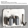 4Pcs Silver Mop Broom Holder with Hook Wall Mounted 304
