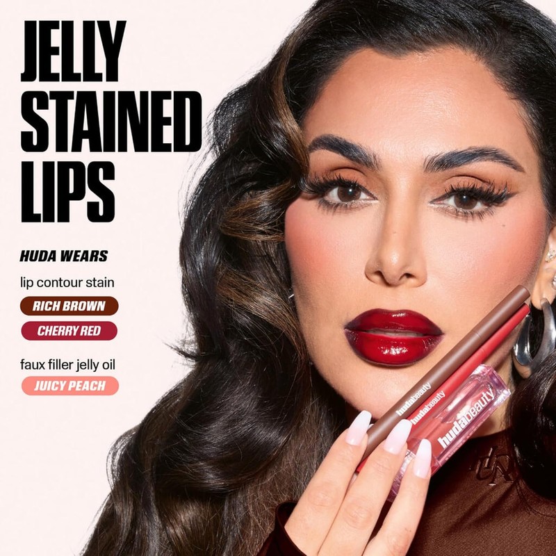 Huda Aceite labial en gel con efecto relleno falso -