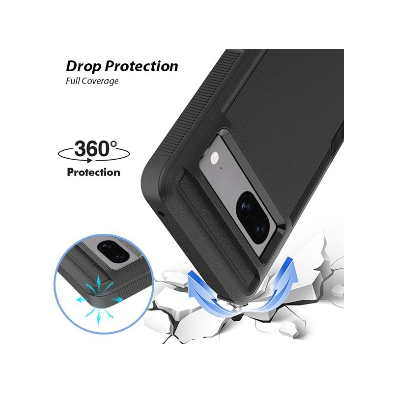 ZUSLAB Rugged Case for Pixel 8 Defender Protective Heavy Duty