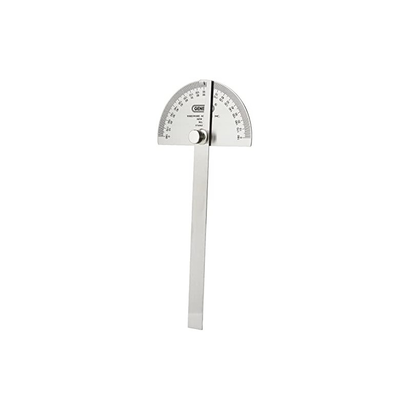 General Tools 18 Round Head Stainless Steel Angle Protractor, 0