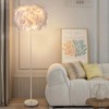 Kariosid Feather Floor Lamp,59in Simple Modern LED Standing Lamp,White Feather