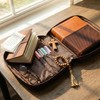 LEATHER VILLAGE Large Leather Bible Cover with Carry Handle &