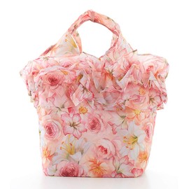 Royal Arden Gusseted Eco Bag with Ruffle Apasio Rose 73694 W 14.6 x H 10.2 x D 5.9 inches (37 x 26 x 15 cm), Handle Rise: Approx. 4.3 inches (11 cm)