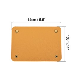 PATIKIL Luggage Handle Wraps, 3Pcs PU Leather Handbag Grip Cover Identifier Protector with Brass Clasp for Travel Bag Suitcase, Black Red Yellow