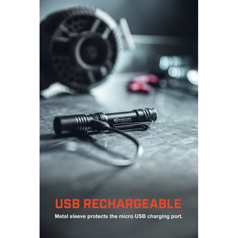 Streamlight 66320 MacroStream USB 500-Lumen 2000-Candela Rechargeable EDC Compact LED