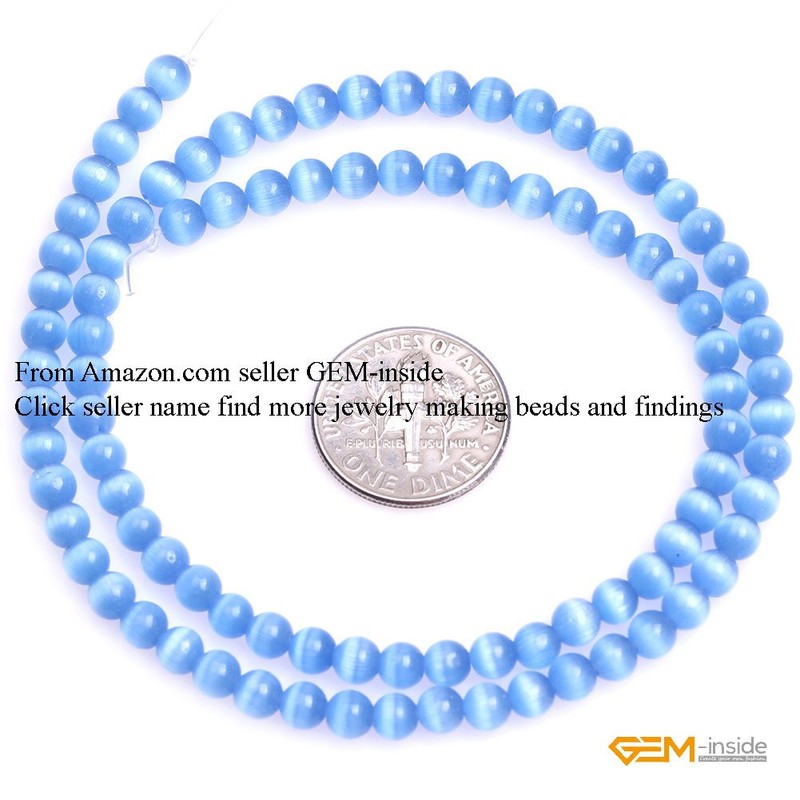 GEM-Inside - abalorio redondas de 4 mm naturales de ojo