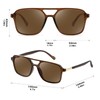 GRFISIA Retro Aviator Sunglasses for Women Men Square Frame Rectangle