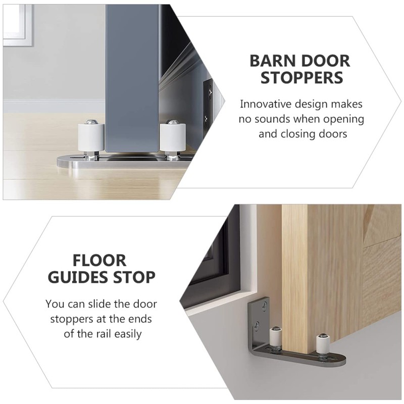 TEHAUX Door Swing Stopper Prevents Door from Rolling Off Rail