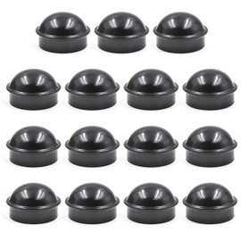 (15 Pack) 2-3/8" Chain Link Fence Round Dome Post Caps, Chain Link Caps for 2-3/8" Diameter Posts - Black