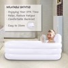 HIWENA Inflatable Portable Bathtub, White Durable Soaking Bath Tub with