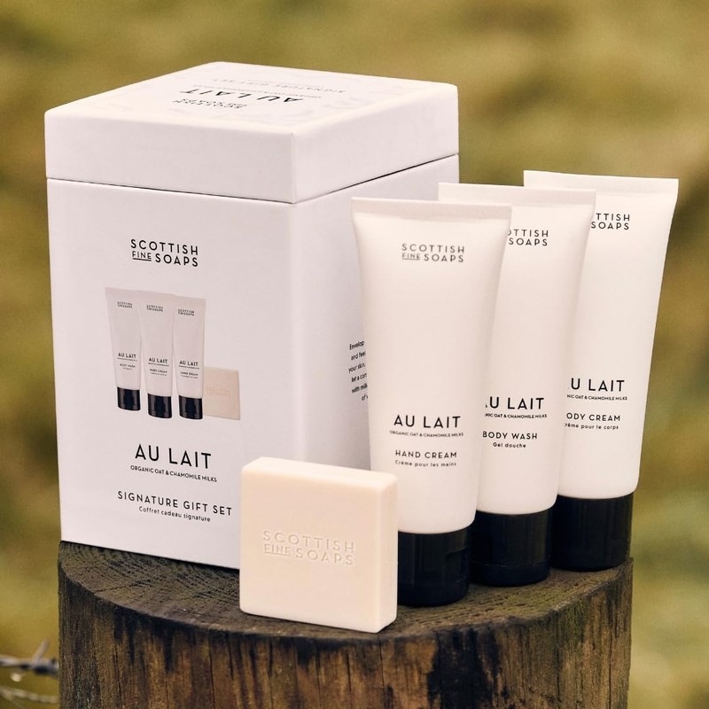 Scottish Fine Soaps Geschenkset Au Lait 4-teilig