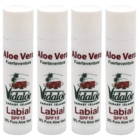 Vidaloe Aloe Vera Lip Balm 5 ml x 4 Units