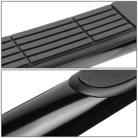 Auto Dynasty 3 Inches Side Step Nerf Bar Running Board Compatible with Ford F-250 350 450 550 Super Duty Regular Cab 99-16, Stainless Steel, Black Powdercoated