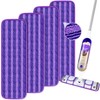 4 Pack Upgraded Reusable Mop Pads Compatible with Swiffer PowerMop,