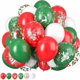 Christmas Party Decoration Balloons, Set of 30 Thick, Tear Resistant Latex Balloons Santa & Reindeer Design for Parent-child Events, Store Decoration, Home, Christmas, New Year, Party Decoration