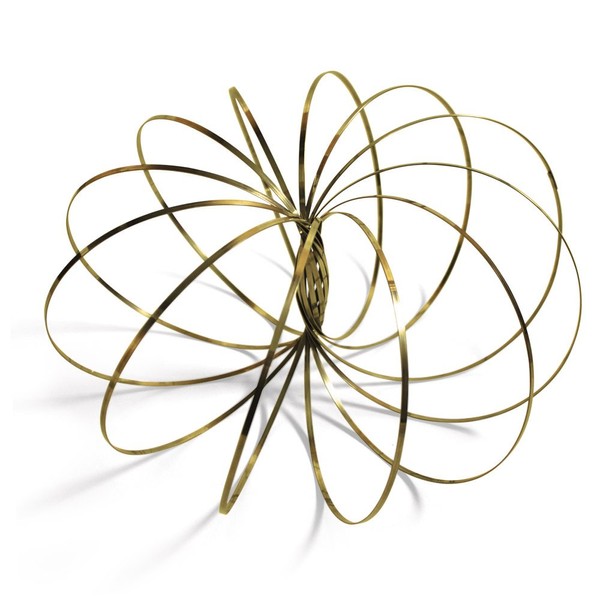 Geospace GeoFlux Mesmerizing 3-D Kinetic Sculpture & Interactive Spring Toy; Gold