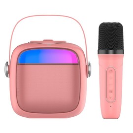 Universal Bluetooth Speaker Music 6 W Cool Mini Karaoke + Microphone Pink