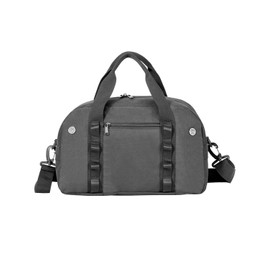 Small Gym Bag for Men Women, 14 inch Lightweight Carry On Mini Duffel Bag for Travel, Sport, Yoga, Pilates, Swimming (Black)