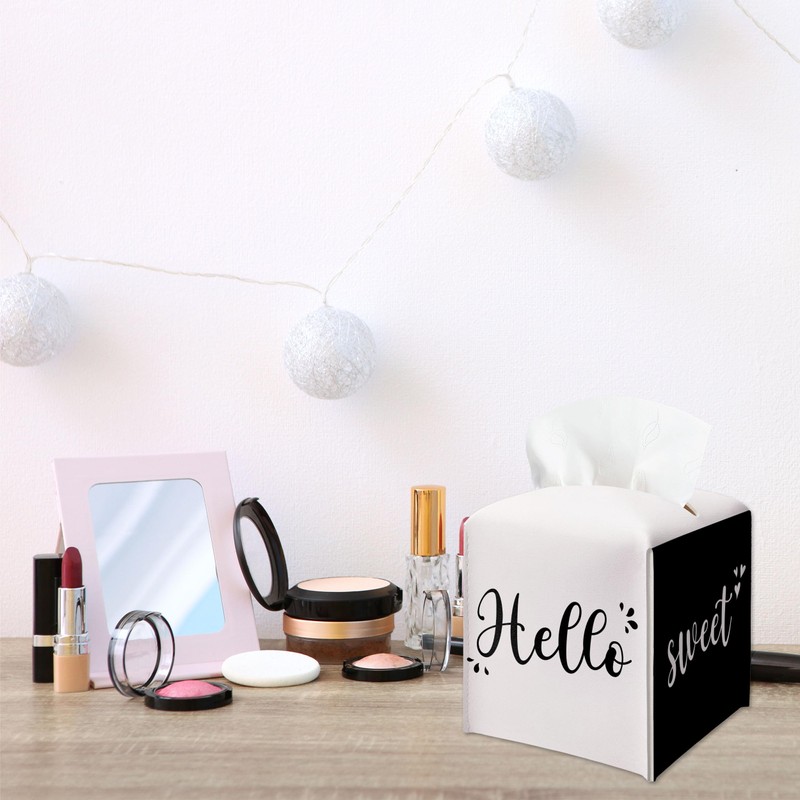 Hello Sweet Cheeks Tissue Box Cover, Funny Bathroom Decor, Square