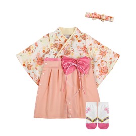 SHELISTEN Hakama, Romper, Baby Clothes, Girls, 100th Day Celebration, Socks Included, First Eating, Shrine Visit, temari