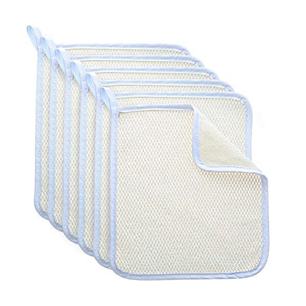 Blulu Exfoliating Face Body Wash Cloth Towel Dual-Sided Exfoliating Scrub Towel Soft Weave Beauty Skin Washcloth Home Massage Bath Cloth (5)