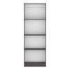 Vinton Matt Gray/White Bookcase with Spacious Tier-Shelving Designcolor: as Pic