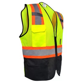 Fierce Safety Surveyors Class 2 Meshed Vest with Orange Trim and Black Bottom - L