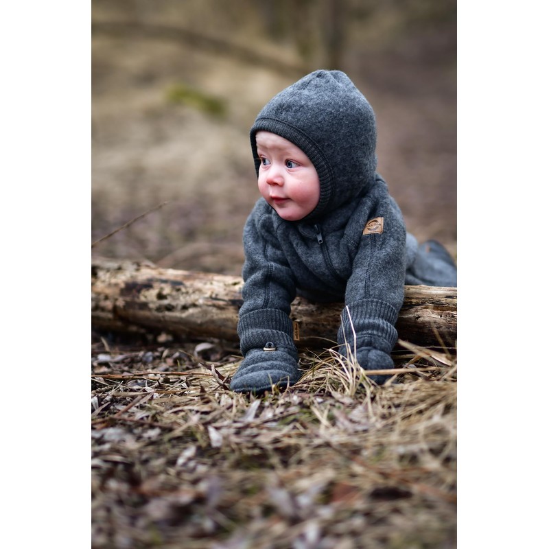 Mikk-line Wool Full-Face Balaclava, Children's Beanie to Pull On, Unisex