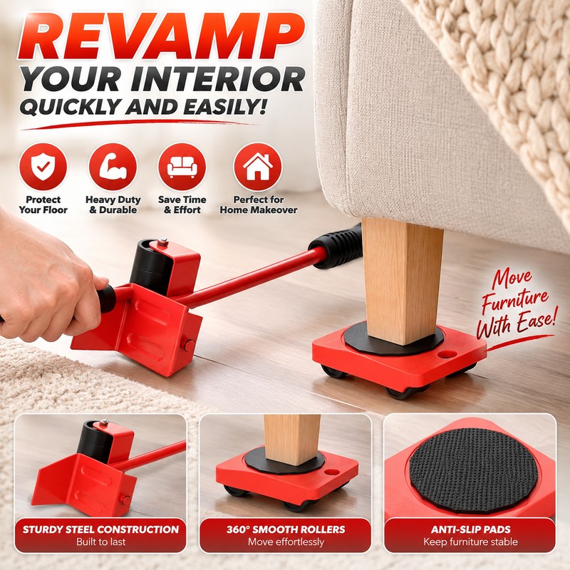 Furniture Moving Roller Set for Easy Furniture Relocation – ABS