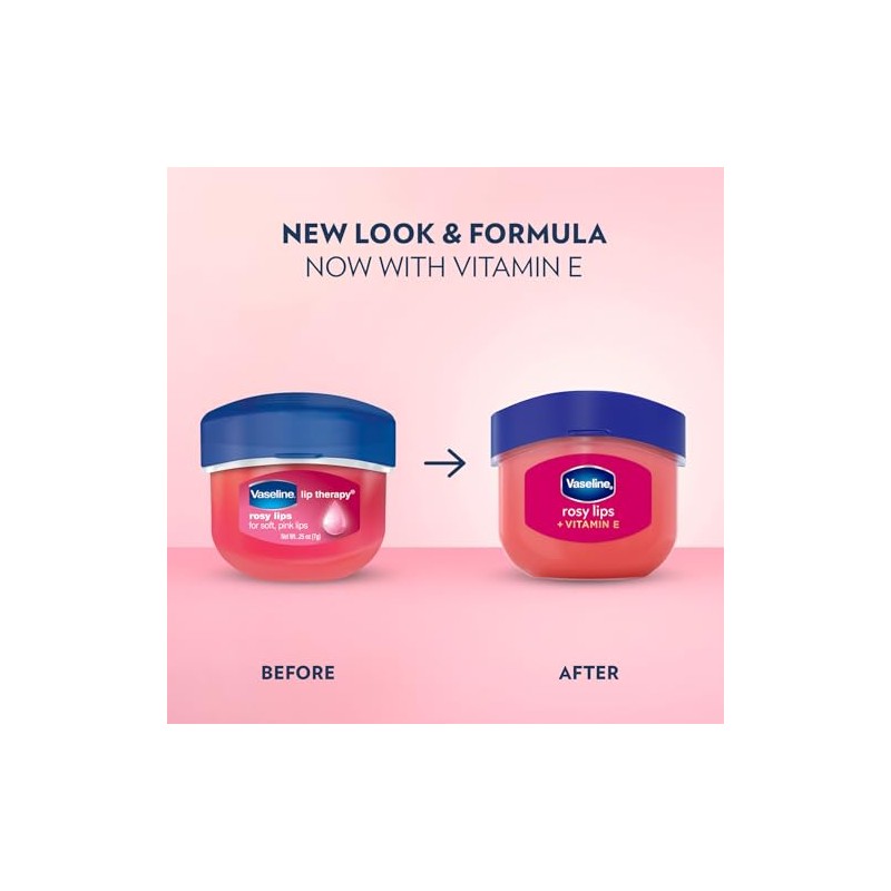 Vaseline Bálsamo Labial Mini, Pure Petroleum Jelly, Advanced Moisture, Light