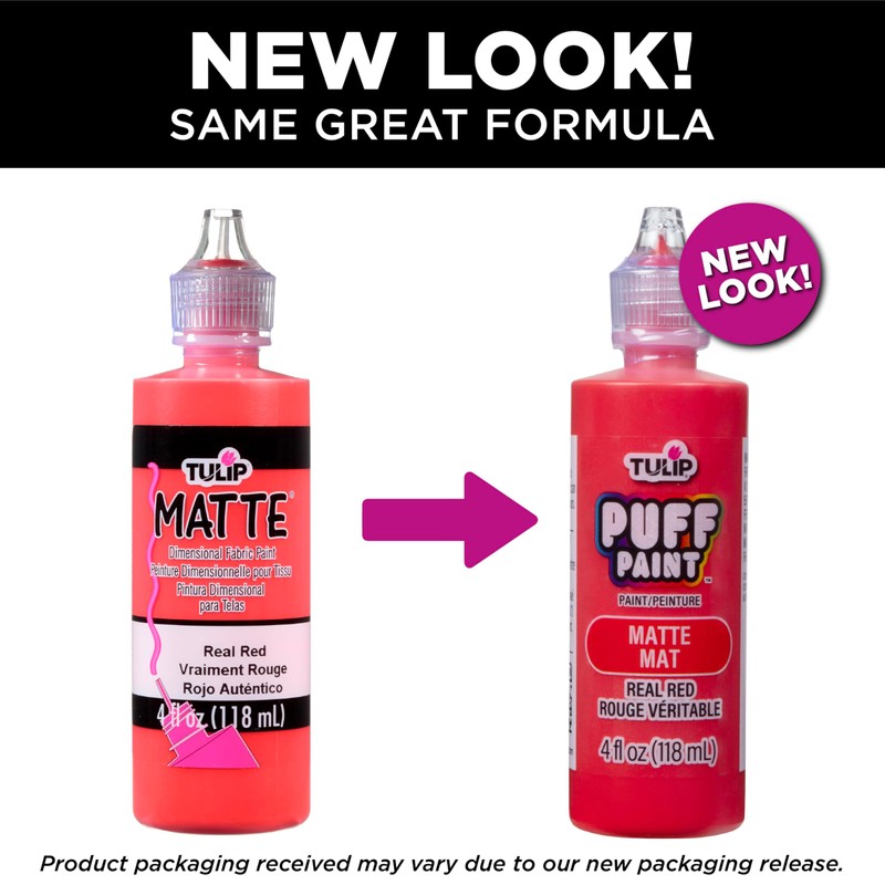 Tulip Puff Fabric Paint Matte Finish , Permanent Craft Paint
