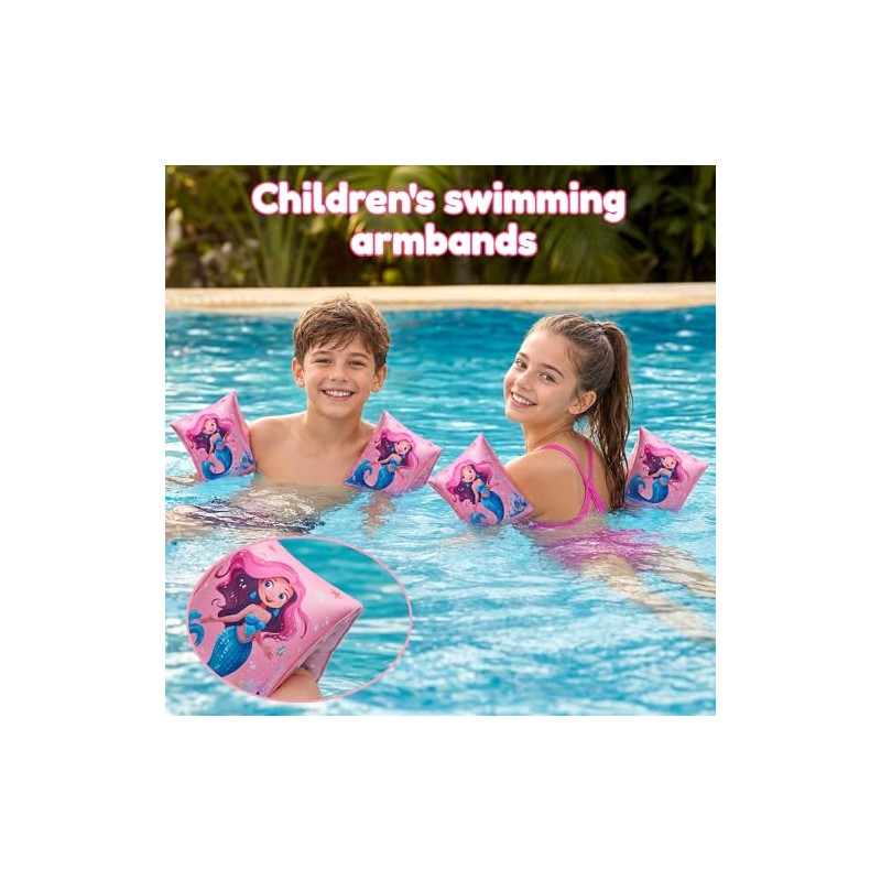 Arm Floaties for Kids, 2 Pack Inflatable Pool Floaties, Soft