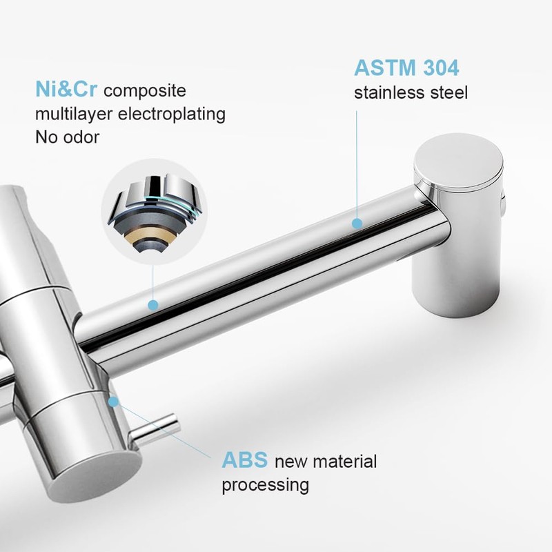 OFFO Shower Slide Bar 18 in Adjustable Installation Distance 12-17