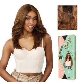 Sensationnel Glamzy Lace Part Wigs - Alondra Glueless Hand Tied Wider Parting Synthetic Hair (MP/HAZEL)