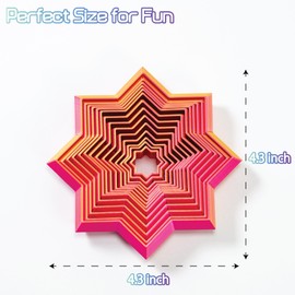 3D Printed Octagonal Star Fidget Toy, Desktop Stuff with Stunning Visual Effects, Ideal Stress Relief Toys, Easter Gifts for Anxiety Relief (Purple)