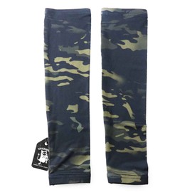 Alpha Label Cool Stretch Arm Cover, Arm Sleep, Camouflage, M (Multicam Black) Sunburn, UV Protection, Cooling Sensation, Outdoor Sports, Motorcycle, Cycling, Golf, Climbing, Fishing, Airsoft Game, Commuting, Driving, Unisex, multicam black