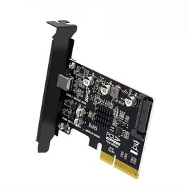 NFHK USB 3.2 Gen2 Type-C 20Gbps USB-C to PCI-E 4X Express Card Adapter for Desktop Motherboard