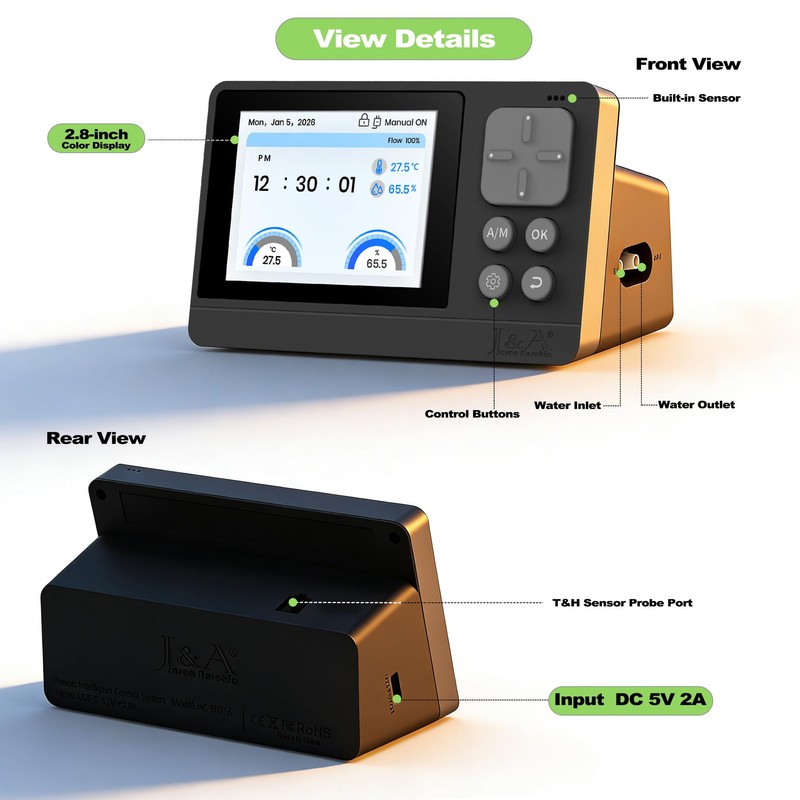 J&A Reptile Mister, Automatic Misting System for Terrarium with Adjustable