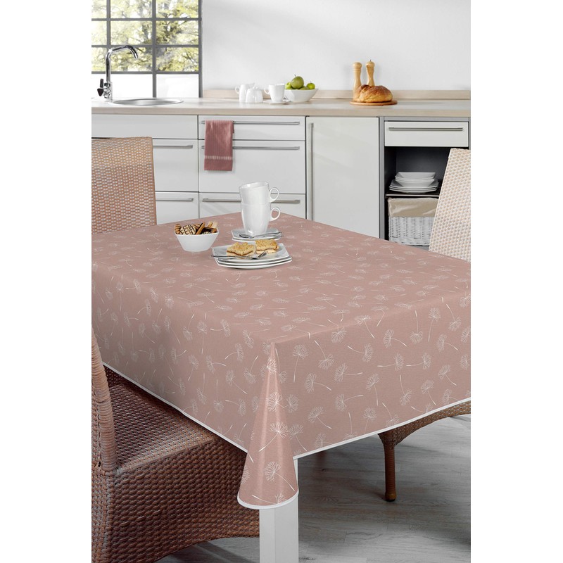 Beautex Oilcloth Tablecloth Washable Dandelion Rose Square 130 x 160